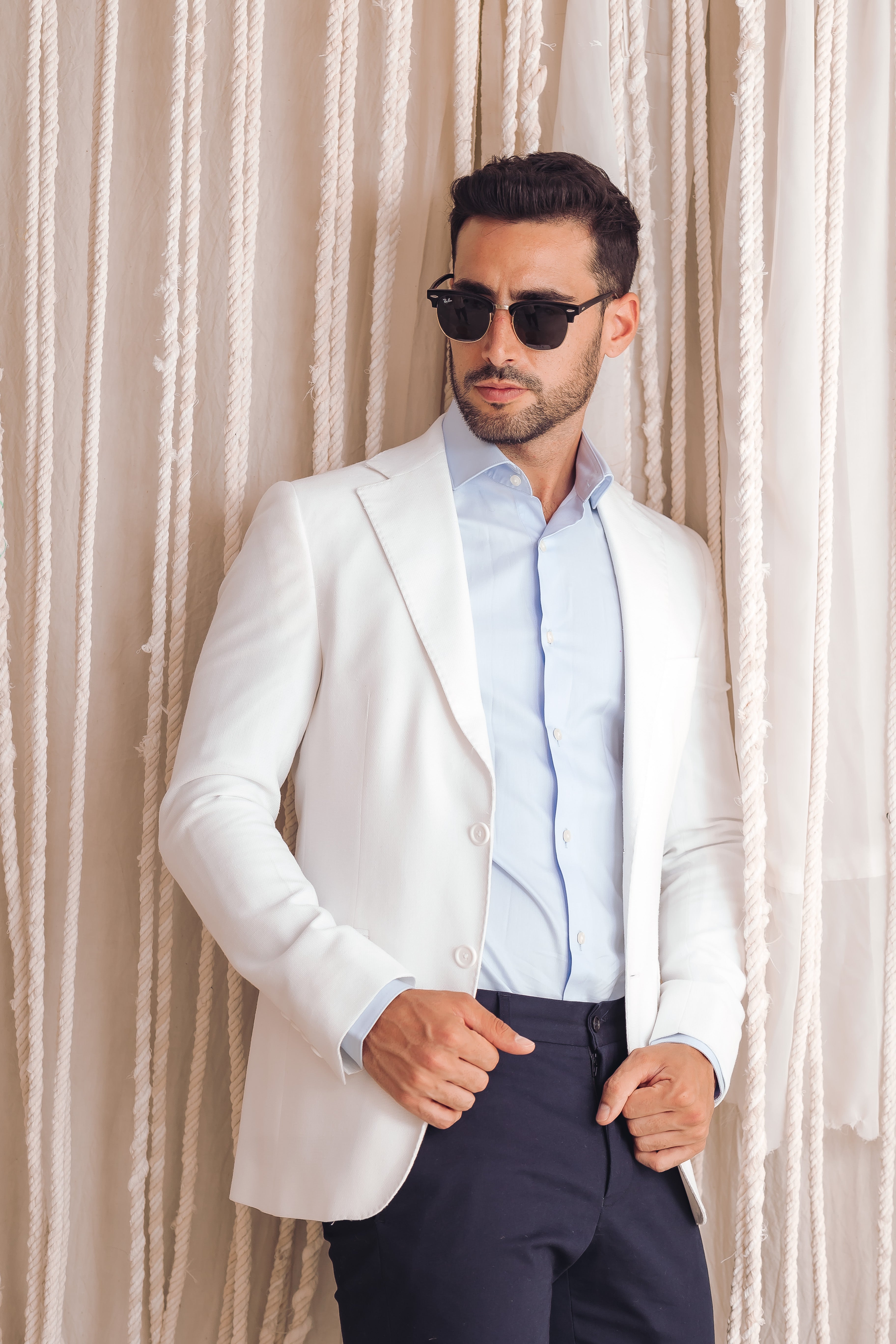 White - Linen - Single Breasted - Notch Lapel